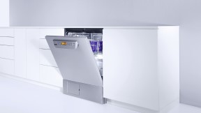 An open thermal disinfector in a reprocessing line.